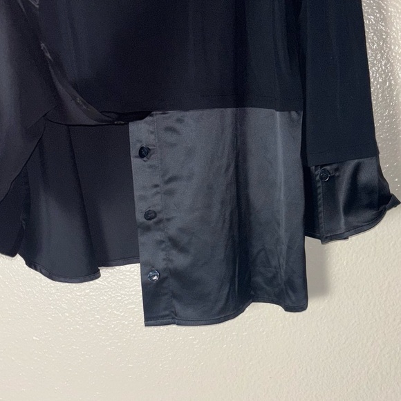 Soft Surroundings Black Tita jersey tunic top long sleeves Woman's size large - Picture 14 of 16